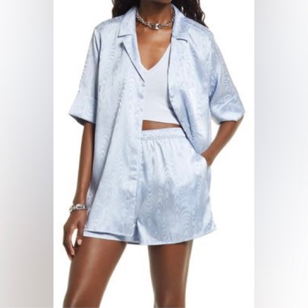 Open Edit 2 pc Set Lounge Jacquard Kentucky Blue